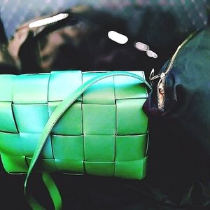 Valentina Fiore Green Cassette handbag (similar to the Bottega Venetta bag)